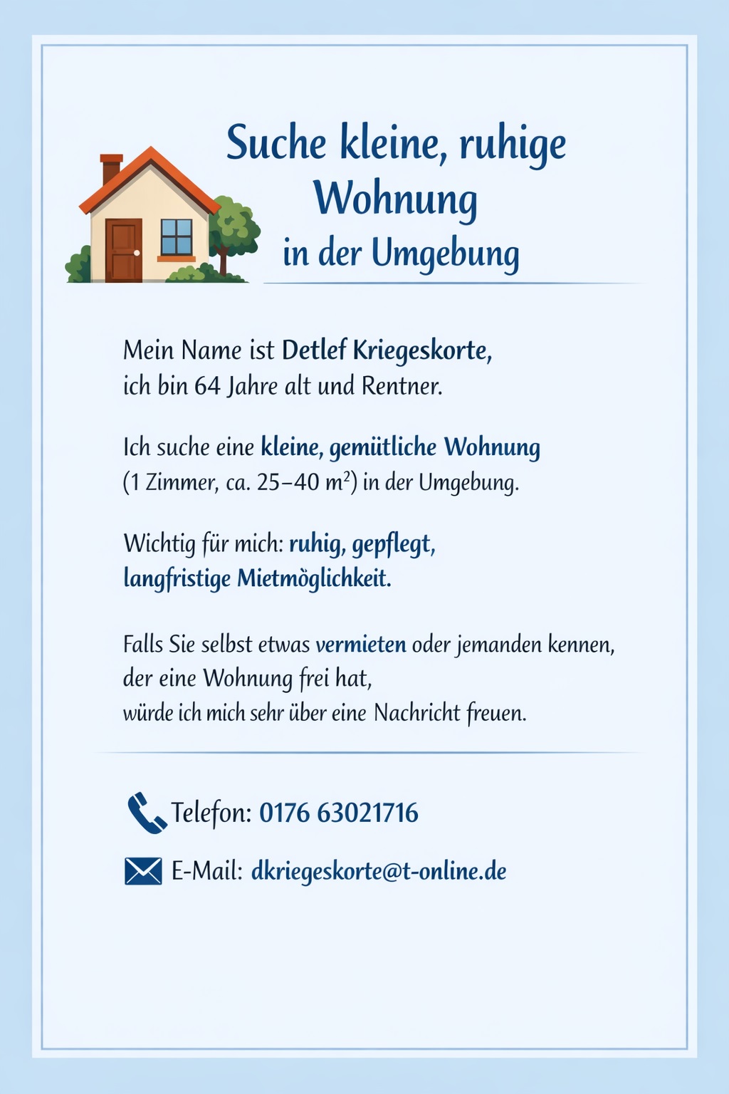 Ruhiges Zimmer mit Tageslicht